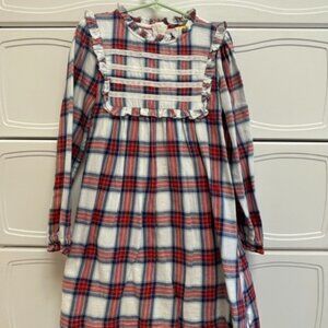 Mini Boden Girls Plaid Flannel Dress size 7-8
